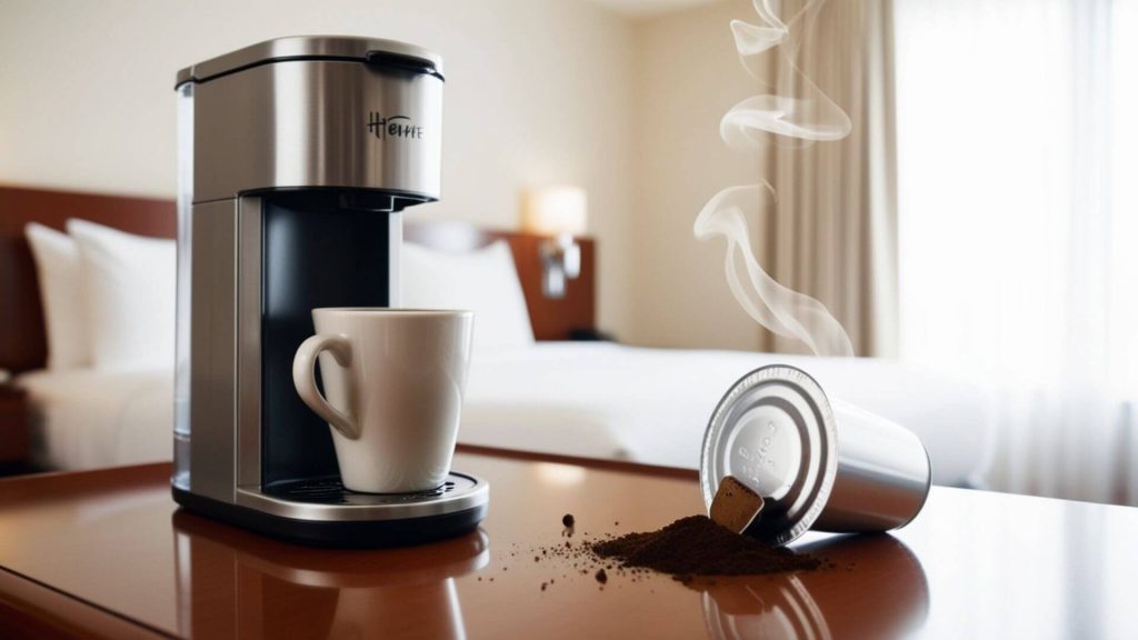 How do you use a hotel coffee maker pod