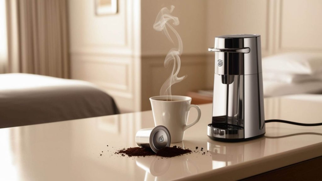 How do you use a hotel coffee maker pod