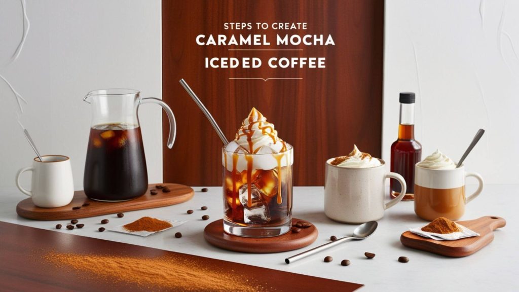 how to make caramel mocha iced coffee