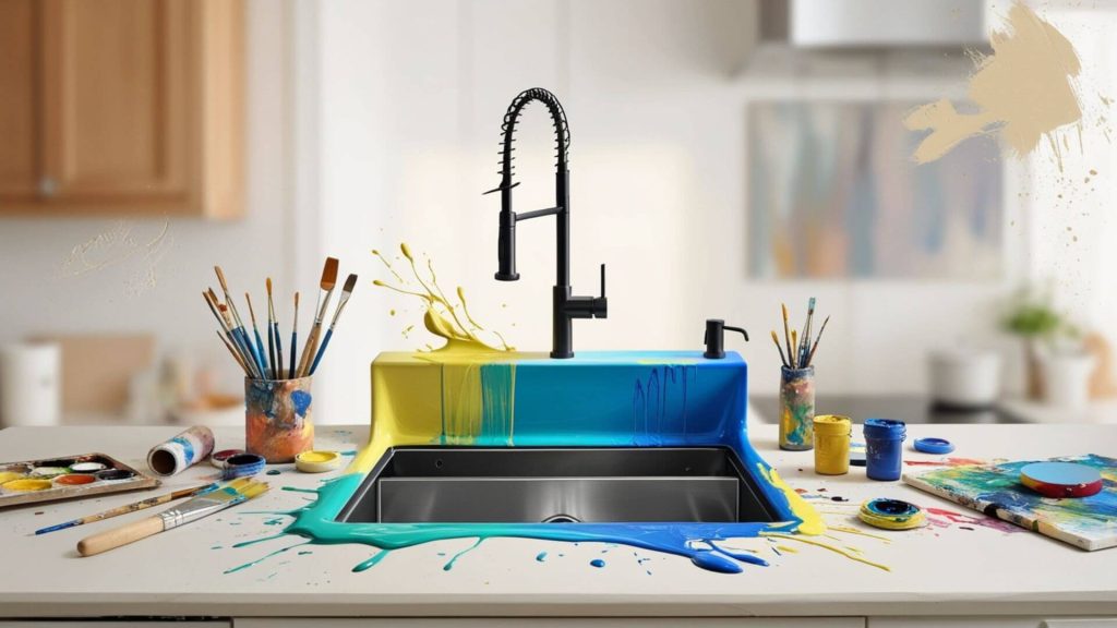 how to paint a kitchen sink