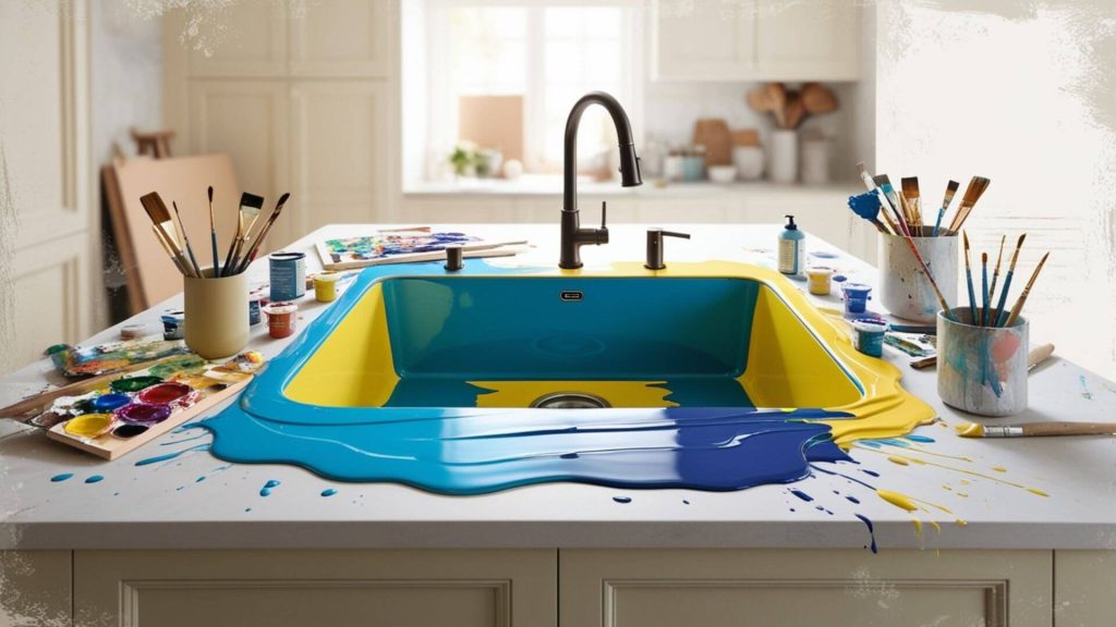 how to paint a kitchen sink