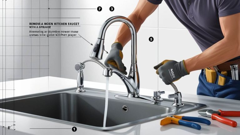 how to remove a moen kitchen faucet with sprayer