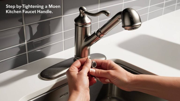 how to tighten moen kitchen faucet handle