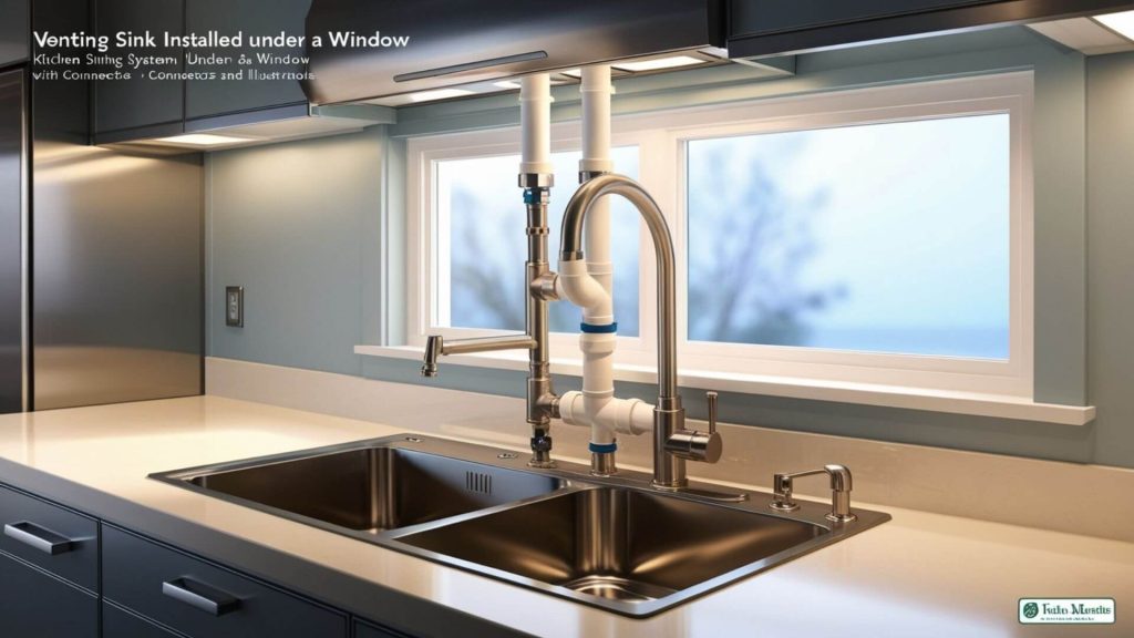 how to vent a kitchen sink under a window